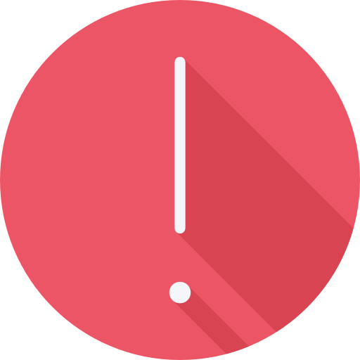 Warning Cursor Creative Flat Circular Icon