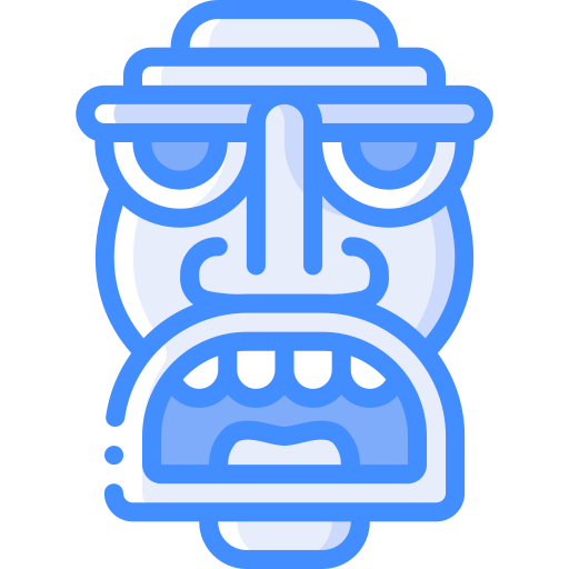 Tiki mask Basic Miscellany Blue icon