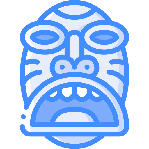 Tiki mask Basic Miscellany Blue icon