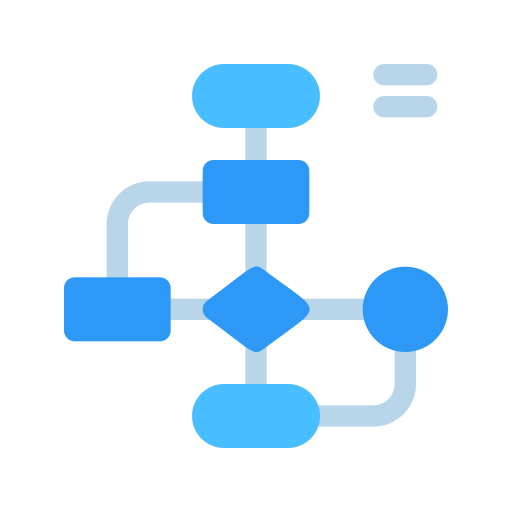 diagrama de flujo icono gratis