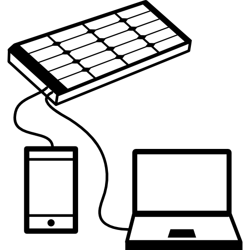 perspectief Afleiden Meestal Mobiel en laptop opladen met zonnepaneel | Gratis Iconen