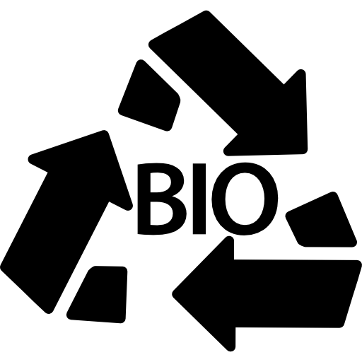 símbolo de reciclaje de biomasa icono gratis