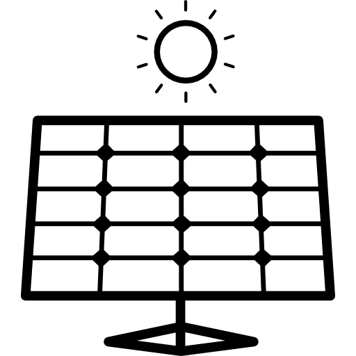solar panel clipart black and white