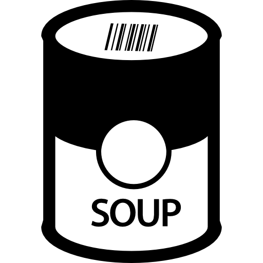 sopa en lata icono gratis