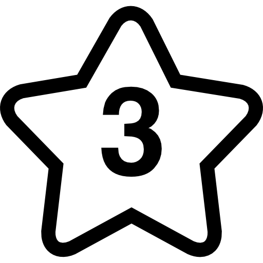 Free Icon | Star number 3