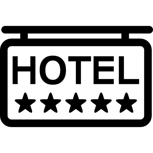 Cinco Estrellas Hotel De Señal Icono Gratis