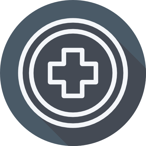 Hospital Cursor Creative Flat Circular Icon