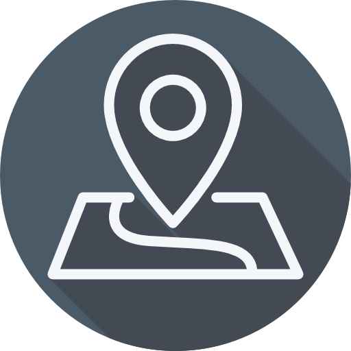 Map Cursor Creative Flat Circular Icon