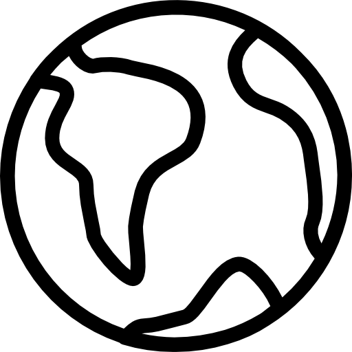 Planet Earth Cursor Creative Lineal Icon