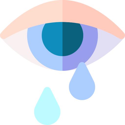 Watery eyes Basic Rounded Flat icon