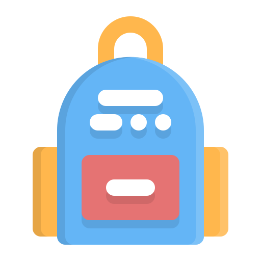 bolsa para la escuela icono gratis