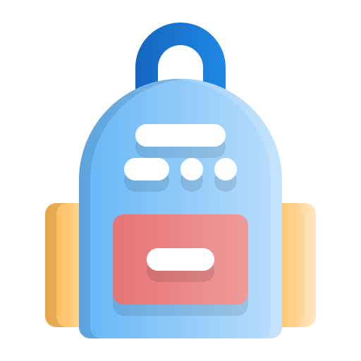 bolsa para la escuela icono gratis