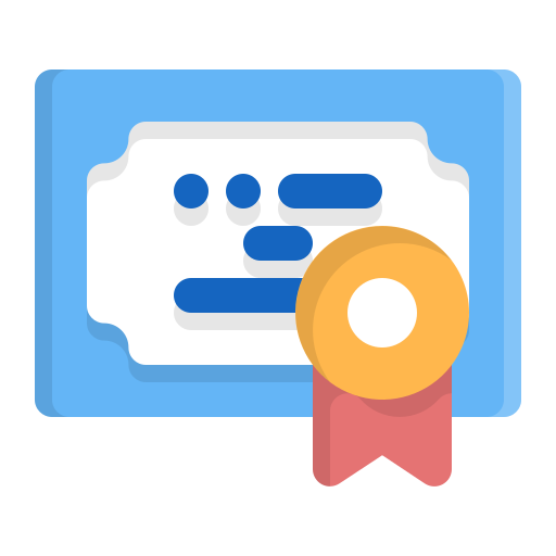 certificado icono gratis