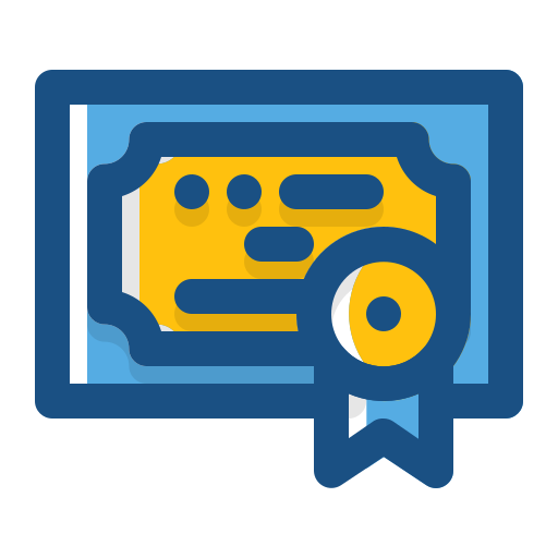 Certificate free icon
