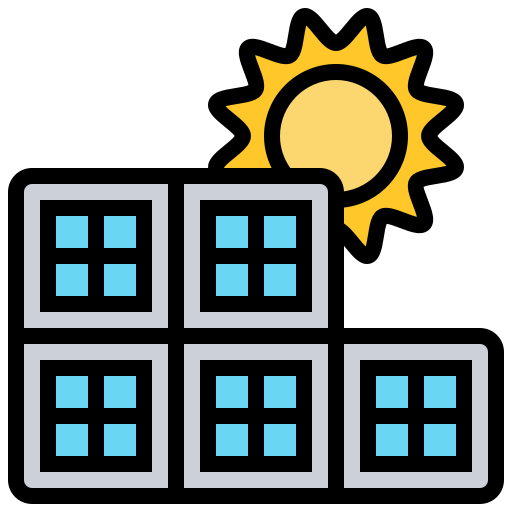 paneles solares icono gratis