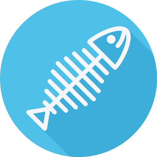 Fishbone Cursor creative Flat Circular icon