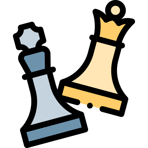 Checkmate King Queen Colored Icon In Powerpoint Pptx Png And