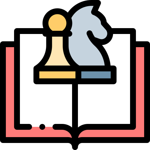 Chess game Detailed Rounded Lineal color icon