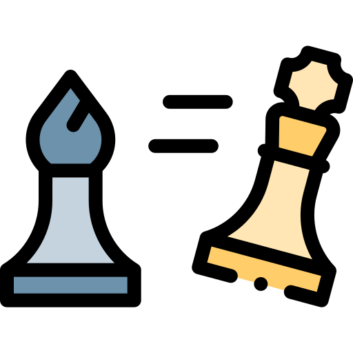 Checkmate King Queen Colored Icon In Powerpoint Pptx Png And