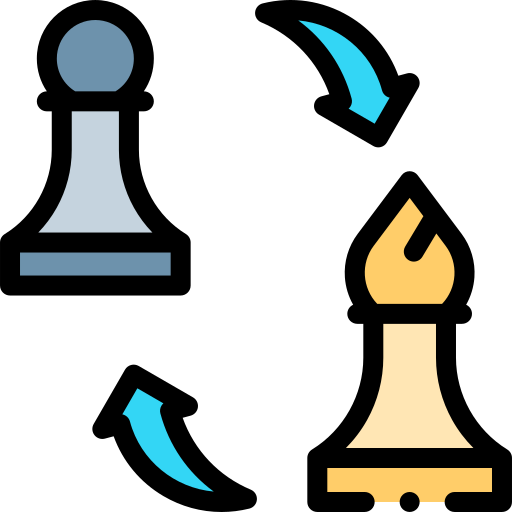 Checkmate King Queen Colored Icon In Powerpoint Pptx Png And