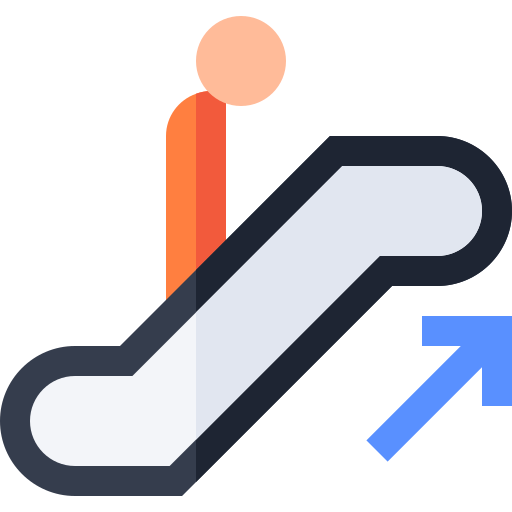 Escalator Basic Straight Flat icon