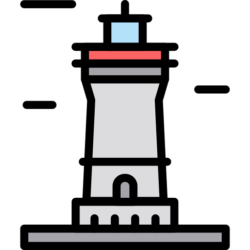 Lighthouse Generic Outline Color icon