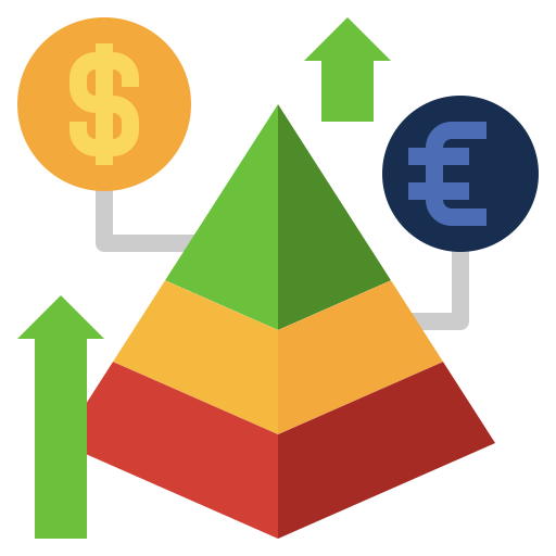 gráfico piramidal icono gratis