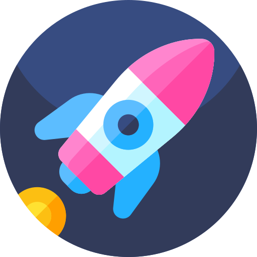 Rocket Geometric Flat Circular Flat icon