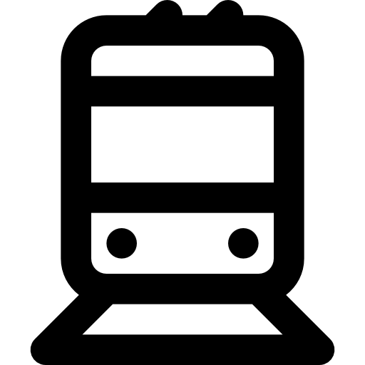 Tram Basic Black Outline Icon