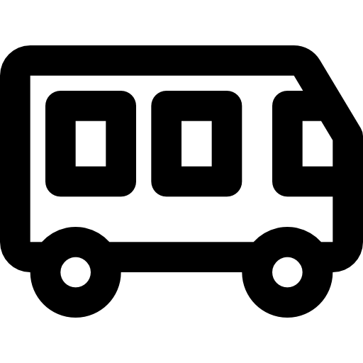 Bus Basic Black Outline icon