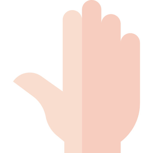 Hand Basic Straight Flat icon