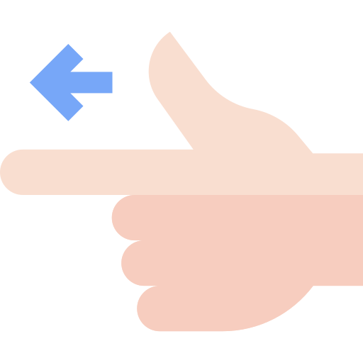 Hand Basic Straight Flat icon