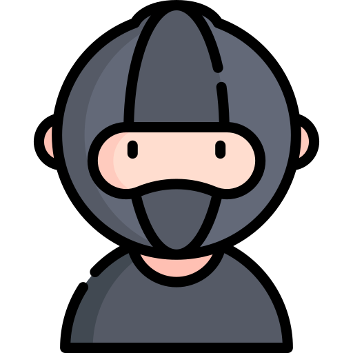 Burglar Kawaii Lineal Color Icon