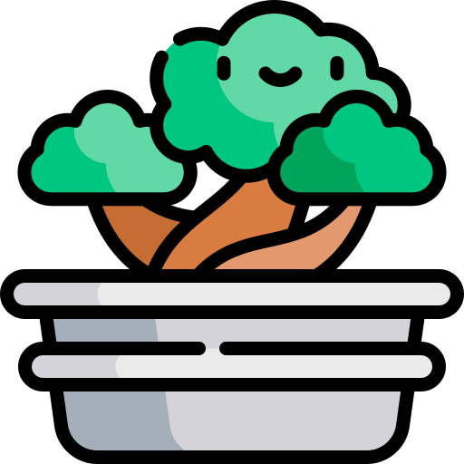 Bonsai Kawaii Lineal color icon