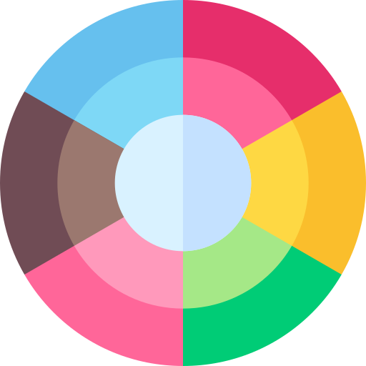 Color Wheel Basic Rounded Flat Icon