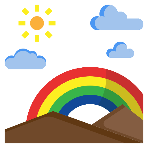 arco iris grátis ícone