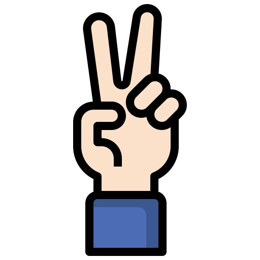 Peace sign Surang Lineal Color icon