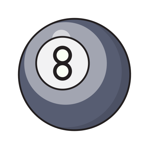 Eight ball Vector Stall Lineal Color icon