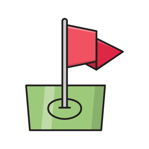 drapeau de golf Icône gratuit drapeau de golf Icône gratuit