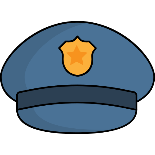 sombrero de policía icono gratis