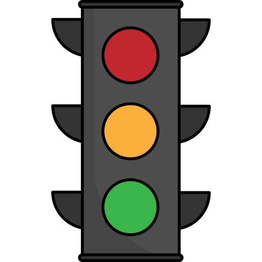 Traffic lights Generic Outline Color icon