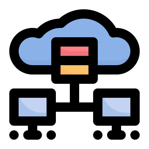 datos en la nube icono gratis