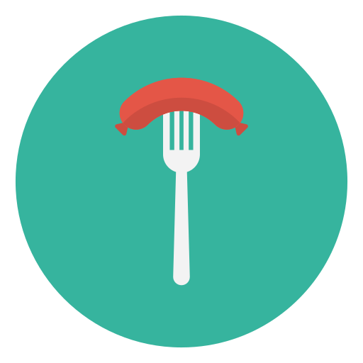 Sausage Vector Stall Flat icon