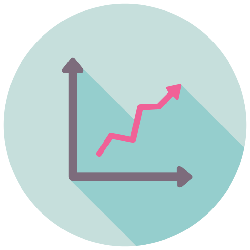 Line graph Generic Circular icon