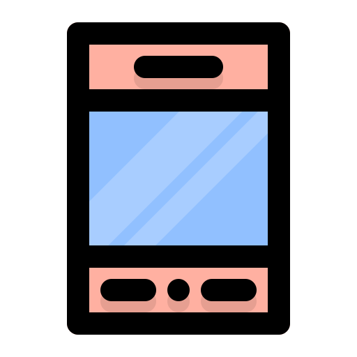 Cell phone Generic Outline Color icon