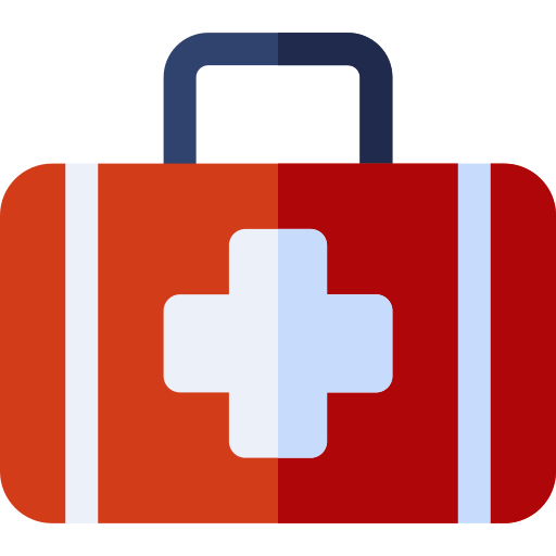 First Aid Kit Basic Rounded Flat Icon