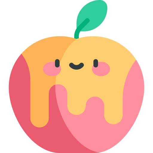 manzana caramelizada icono gratis