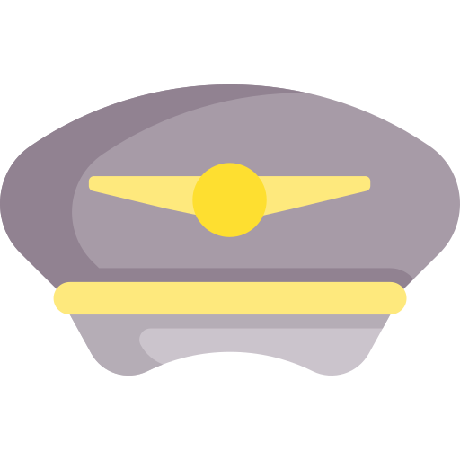 sombrero de piloto icono gratis