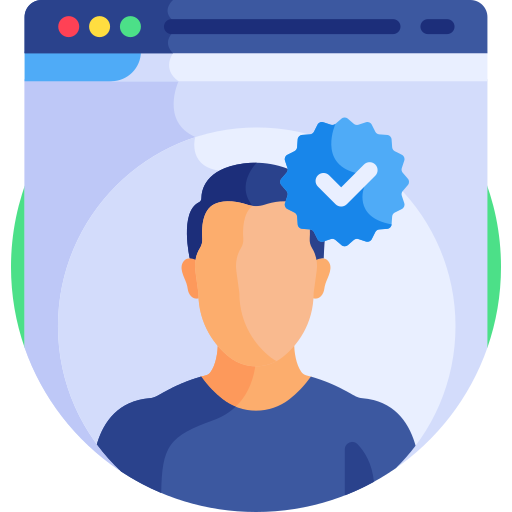 Premium Vector  Verified account icon, social media verify blue tick,  official icon