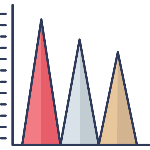 gráfico de líneas icono gratis